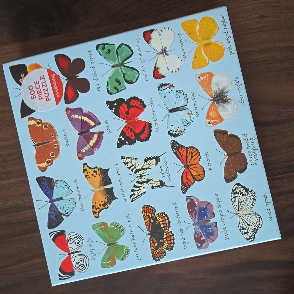 Mudpuppy Butterflies Of North America  500-Piece Puzzle - Multicolor
